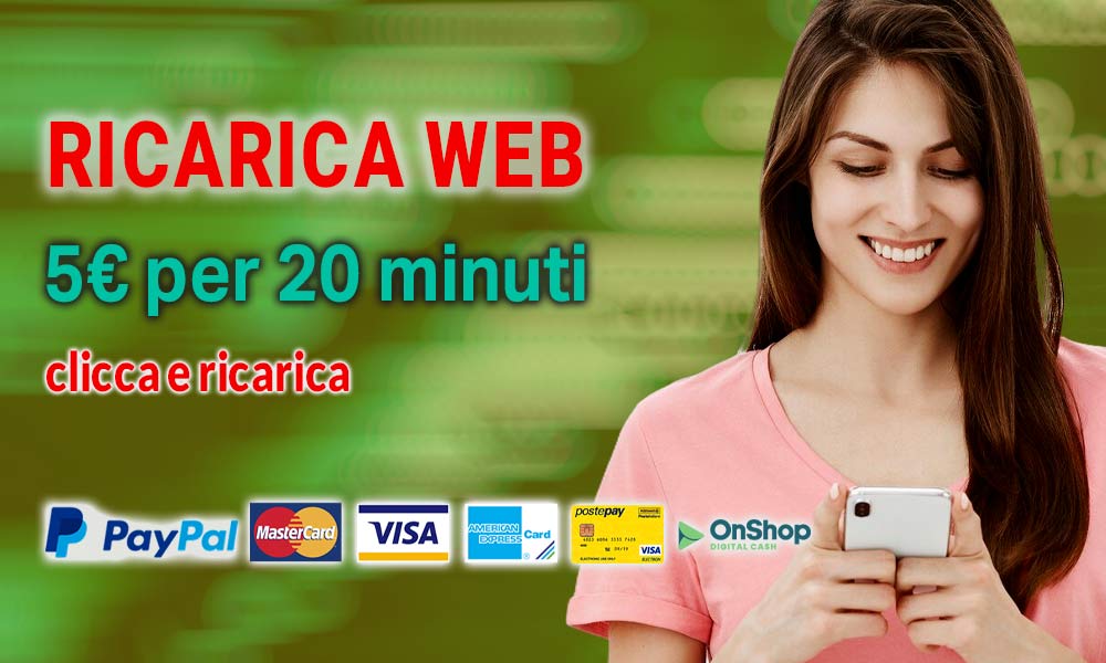 Ricarica Web: clicca e ricarica con carta o PayPal